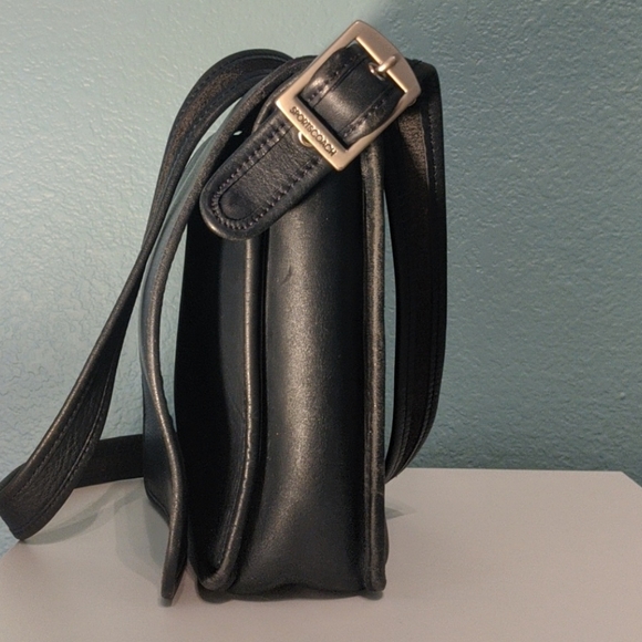 Vintage Sports Coach 80s black leather crossbody - Picture 6 of 8
